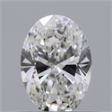 Natural Diamond 0.43 Carats, Oval with  Cut, F Color, VVS2 Clarity and Certified by GIA