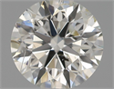 Natural Diamond 0.70 Carats, Round with Excellent Cut, H Color, SI2 Clarity and Certified by IGI