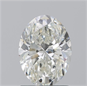 Natural Diamond 1.53 Carats, Oval with  Cut, J Color, SI1 Clarity and Certified by GIA