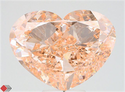 Picture of Lab Grown Diamond 11.13 Carats, Heart with  Cut, Fancy Vivid Pink Color, VS1 Clarity and Certified by IGI