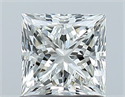 Natural Diamond 1.01 Carats, Princess with  Cut, I Color, VS1 Clarity and Certified by GIA