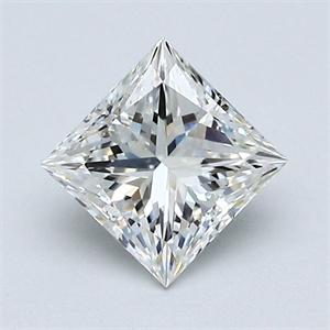 Picture of Natural Diamond 1.00 Carats, Princess with  Cut, I Color, VVS2 Clarity and Certified by GIA