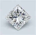 Natural Diamond 1.00 Carats, Princess with  Cut, I Color, VVS2 Clarity and Certified by GIA