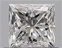 Natural Diamond 0.70 Carats, Princess with  Cut, D Color, SI1 Clarity and Certified by GIA