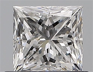 Picture of Natural Diamond 0.70 Carats, Princess with  Cut, D Color, SI1 Clarity and Certified by GIA