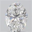 Natural Diamond 1.20 Carats, Oval with  Cut, D Color, SI1 Clarity and Certified by GIA