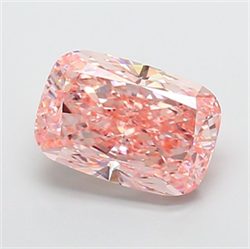 Picture of Lab Grown Diamond 6.68 Carats, CUSHION MODIFIED with  Cut, Fancy Vivid Pink Color, VVS2 Clarity and Certified by IGI