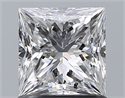 Natural Diamond 1.00 Carats, Princess with  Cut, E Color, VS2 Clarity and Certified by GIA