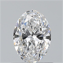 Natural Diamond 0.50 Carats, Oval with  Cut, D Color, IF Clarity and Certified by GIA