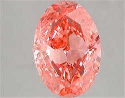 Picture of Lab Grown Diamond 3.01 Carats, Oval with  Cut, Fancy Vivid Pink Color, VS2 Clarity and Certified by IGI