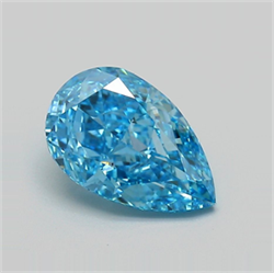Picture of Lab Grown Diamond 2.29 Carats, Pear with  Cut, Fancy Vivid Blue Color, VS1 Clarity and Certified by IGI