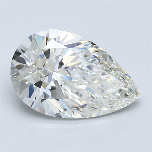 Picture of Natural Diamond 4.02 Carats, Pear with  Cut, I Color, VS2 Clarity and Certified by GIA
