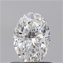 Natural Diamond 0.60 Carats, Oval with  Cut, D Color, VVS2 Clarity and Certified by GIA