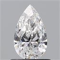 Natural Diamond 0.60 Carats, Pear with  Cut, D Color, VS1 Clarity and Certified by GIA