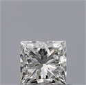 Natural Diamond 0.41 Carats, Princess with  Cut, H Color, VVS1 Clarity and Certified by GIA