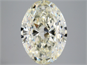 Natural Diamond 5.01 Carats, Oval with  Cut, K Color, SI2 Clarity and Certified by HRD