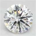 Lab Grown Diamond 2.53 Carats, Round with Ideal Cut, D Color, VVS1 Clarity and Certified by IGI