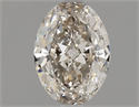 Natural Diamond 0.70 Carats, Oval with  Cut, K Color, SI1 Clarity and Certified by GIA
