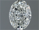 Natural Diamond 0.50 Carats, Oval with  Cut, H Color, SI1 Clarity and Certified by GIA