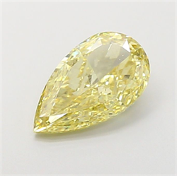 Picture of Lab Grown Diamond 3.00 Carats, Pear with  Cut, Fancy Yellow Color, VS2 Clarity and Certified by IGI