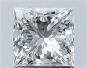 Natural Diamond 1.06 Carats, Princess with  Cut, H Color, VS1 Clarity and Certified by GIA
