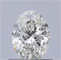 Natural Diamond 0.50 Carats, Oval with  Cut, H Color, IF Clarity and Certified by GIA