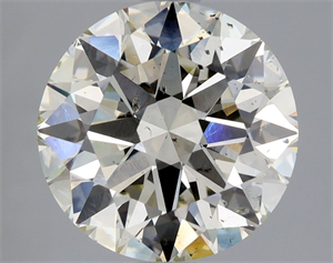 Picture of Natural Diamond 2.71 Carats, Round with Excellent Cut, L Color, SI2 Clarity and Certified by GIA