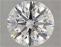 Lab Grown Diamond 2.31 Carats, Round with Excellent Cut, D Color, VVS1 Clarity and Certified by GIA