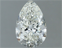 Natural Diamond 0.72 Carats, Pear with  Cut, H Color, VVS1 Clarity and Certified by IGI