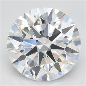 Picture of Lab Grown Diamond 2.22 Carats, Round with Ideal Cut, D Color, IF Clarity and Certified by IGI