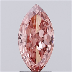 Picture of Lab Grown Diamond 2.02 Carats, Marquise with  Cut, Fancy Vivid Pink Color, VS1 Clarity and Certified by IGI