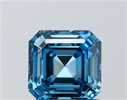Picture of Lab Grown Diamond 1.32 Carats, Asscher with  Cut, Fancy Vivid Blue Color, VS1 Clarity and Certified by IGI