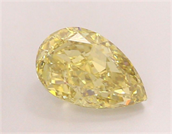 Picture of Lab Grown Diamond 2.05 Carats, Pear with  Cut, Fancy Intense Yellow Color, VS1 Clarity and Certified by IGI