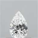 Natural Diamond 0.41 Carats, Pear with  Cut, D Color, SI2 Clarity and Certified by GIA
