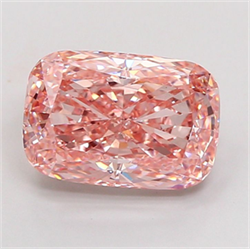 Picture of Lab Grown Diamond 3.46 Carats, CUSHION MODIFIED with  Cut, Fancy Intense Pink Color, VS1 Clarity and Certified by IGI