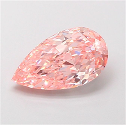 Picture of Lab Grown Diamond 1.52 Carats, Pear with  Cut, Fancy Vivid Pink Color, VVS2 Clarity and Certified by IGI
