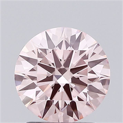 Picture of Lab Grown Diamond 1.77 Carats, Round with Ideal Cut, Fancy Vivid Pink Color, VS1 Clarity and Certified by IGI