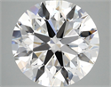 Lab Grown Diamond 5.01 Carats, Round with Excellent Cut, E Color, VVS2 Clarity and Certified by IGI