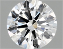 Lab Grown Diamond 1.42 Carats, Round with Ideal Cut, D Color, VS1 Clarity and Certified by IGI
