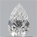 Natural Diamond 0.50 Carats, Pear with  Cut, E Color, VVS2 Clarity and Certified by GIA