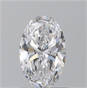 Natural Diamond 0.90 Carats, Oval with  Cut, D Color, VS2 Clarity and Certified by GIA