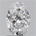 Natural Diamond 0.90 Carats, Oval with  Cut, D Color, SI1 Clarity and Certified by GIA