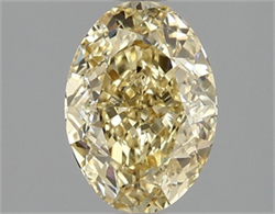 Picture of Lab Grown Diamond 2.09 Carats, Oval with  Cut, Fancy Vivid Yellow Color, VVS2 Clarity and Certified by IGI
