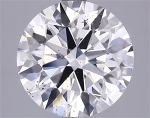 Foto Del inventario de diamantes de laboratorio, 3.54 quilates, Redondo , Color F, claridad SI1 y certificado IGI de