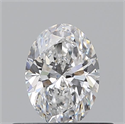 Natural Diamond 0.40 Carats, Oval with  Cut, D Color, SI1 Clarity and Certified by GIA