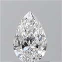 Natural Diamond 0.71 Carats, Pear with  Cut, D Color, VVS1 Clarity and Certified by GIA