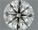 Natural Diamond 0.90 Carats, Round with Very Good Cut, K Color, SI1 Clarity and Certified by IGI