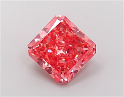 Picture of Lab Grown Diamond 2.15 Carats, SQUARE RADIANT with  Cut, Fancy Vivid Pink Color, VS2 Clarity and Certified by IGI
