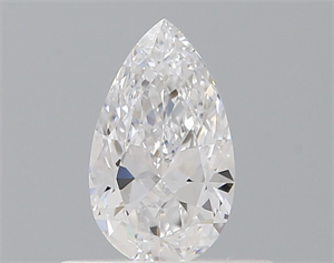 Picture of Natural Diamond 0.40 Carats, Pear with  Cut, D Color, IF Clarity and Certified by GIA