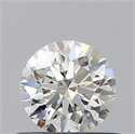 Natural Diamond 0.57 Carats, Round with Excellent Cut, J Color, VVS1 Clarity and Certified by GIA